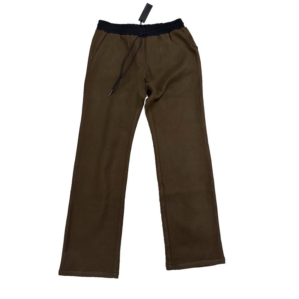 Richie Le Collection  Mens Relaxed Fleece‎ Pants Brown Size XL